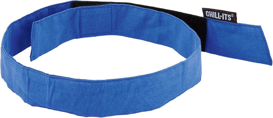 Chill Its 6705 Cooling Bandana, Evaporative Polymer Crystals for Cooling Relief, Quick and Secure Fit , Blue