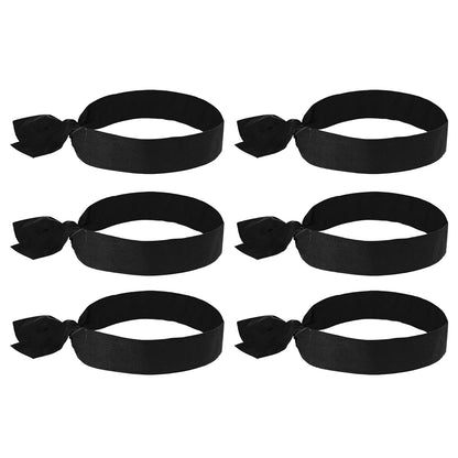 Chill Its 6700 Cooling Bandana, Evaporative Polymer Crystals for Cooling Relief, Tie for Adjustable Fit, 6-Pack, Black